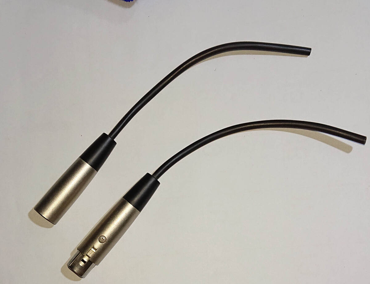 ヒロセ　キャノンコネクタ 中継　ＸＬＲ－3 オス１個　メス１個 　3ピン　セット　中古