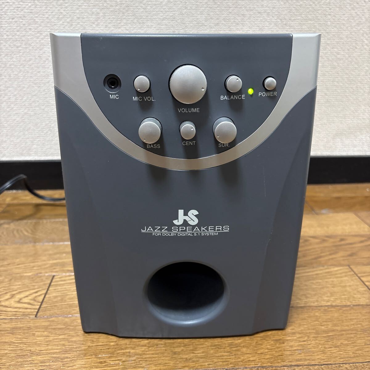 JAZZ SPEAKERS FOR DOLBY DIGITAL5.1 SYSTEM サブウーファー　通電確認済み 動作未確認　本体のみ　ジャンク
