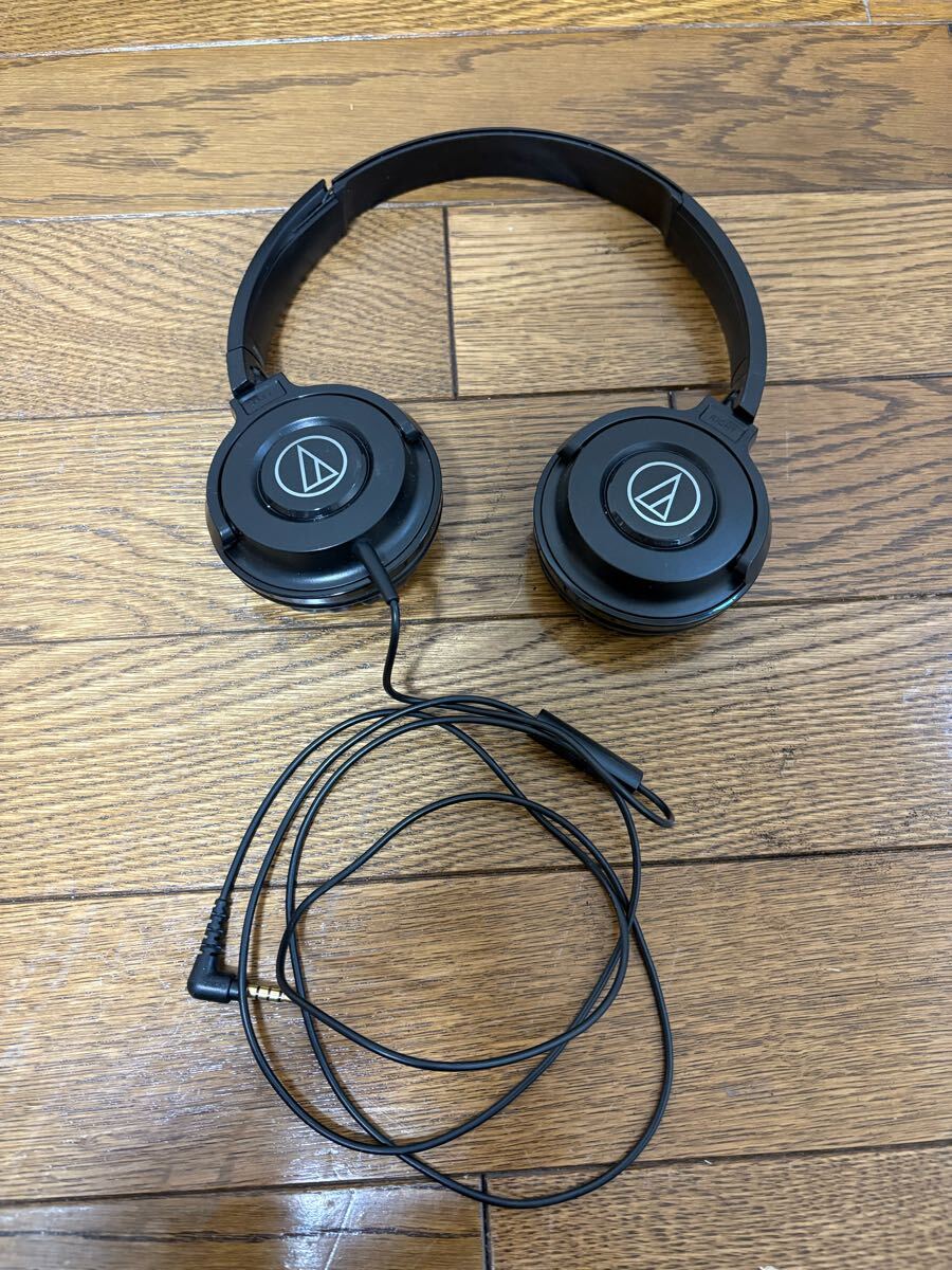audio-technica ヘッドフォン ATH-S100iS ブラック　動作未確認　ジャンク