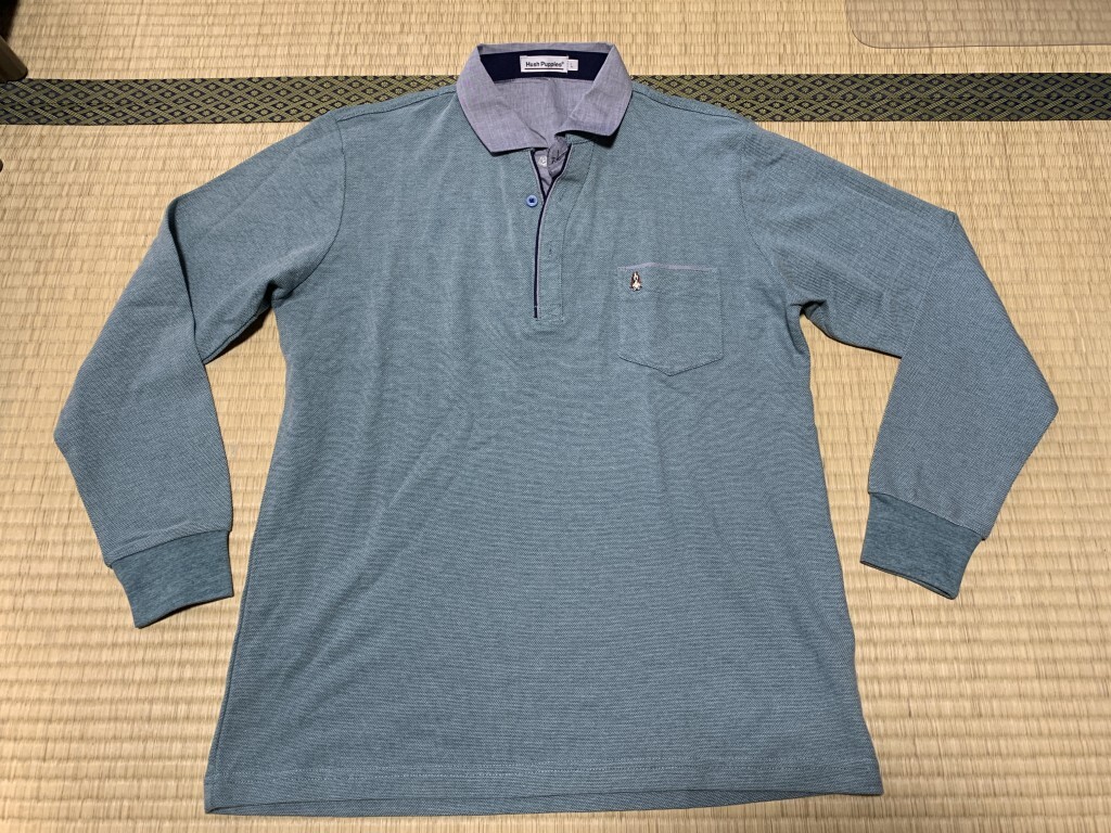 Hush Puppies/ハッシュパピー 長袖ボタンシャツ　ポロシャツ L