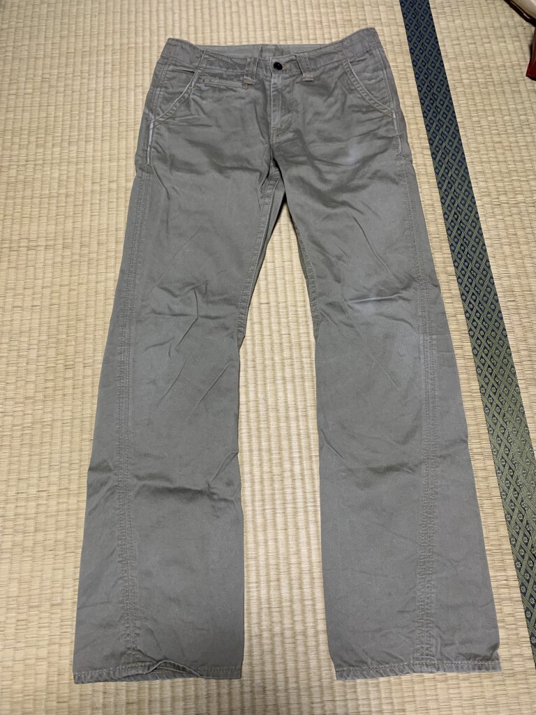 日本製】STUDIO ECRU/エフオービーファクトリー　チノパン　色落ち着用感大　M