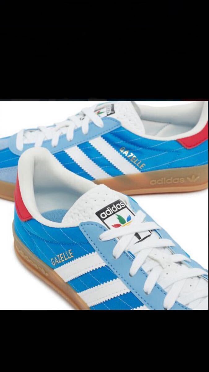 [アディダス] ガゼル インドア [GAZELLE INDOOR] ブライトブルー/フットウェアホワイト/ガム IF9643 27.0cm 新品 送料込み