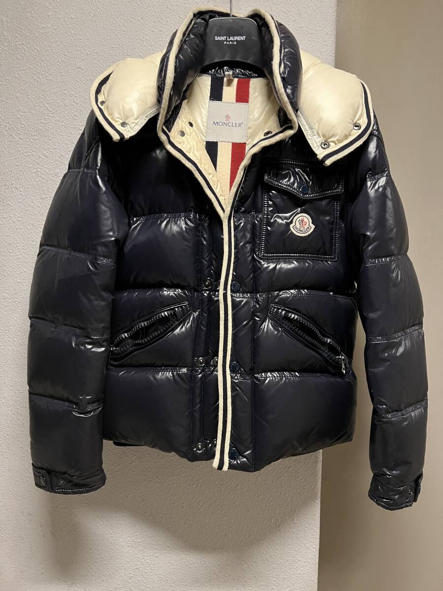 MONCLER　モンクレール　　ダウンジャケット　ブランソン　　ネイビー　　サイズ0 　中古