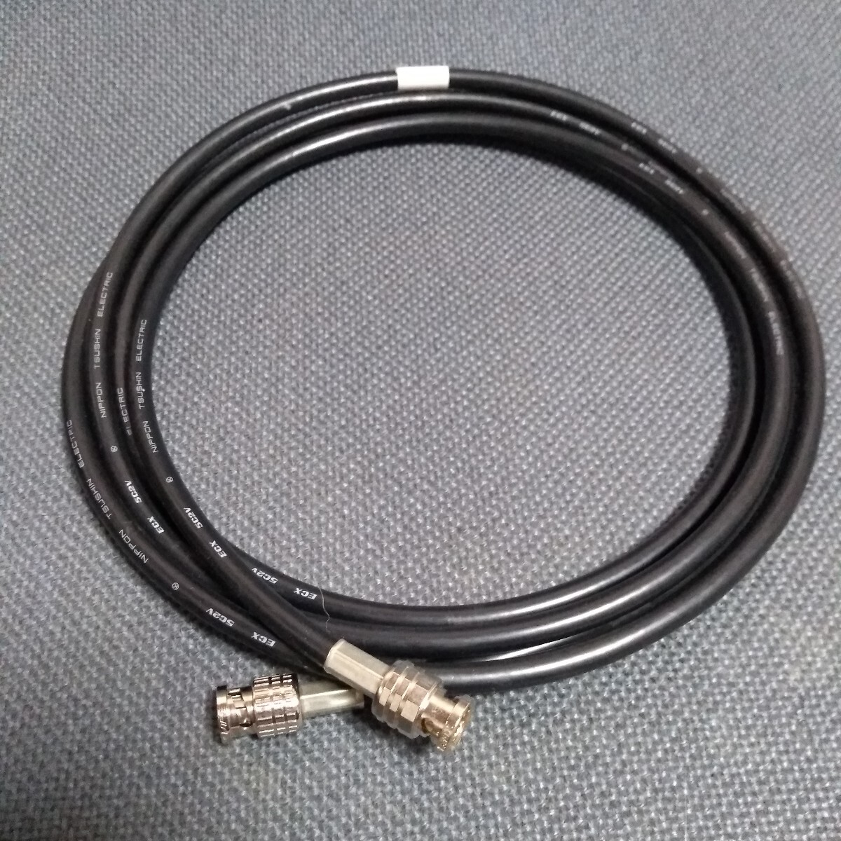 BNCケーブル CANAREコネクタ　約2.7m　NIPPON TSUSHIN ELECTRICケーブル 5C2V 管理NO.875