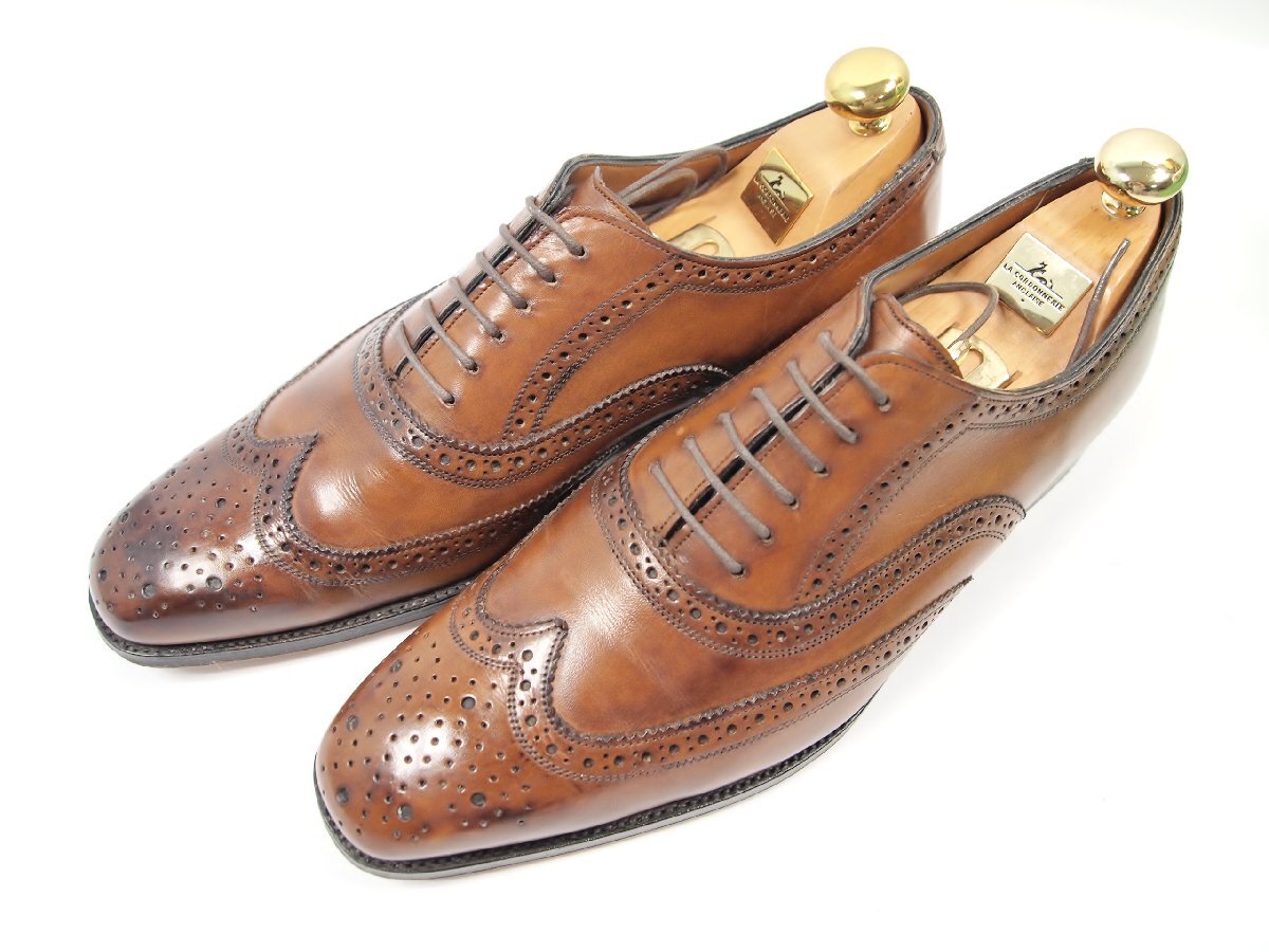2234　使用感少　美品　ウォーカー＆ガン　WALKER & GUNN　ウイングチップ内ばね　７E　付属品完　定価110000円　程度