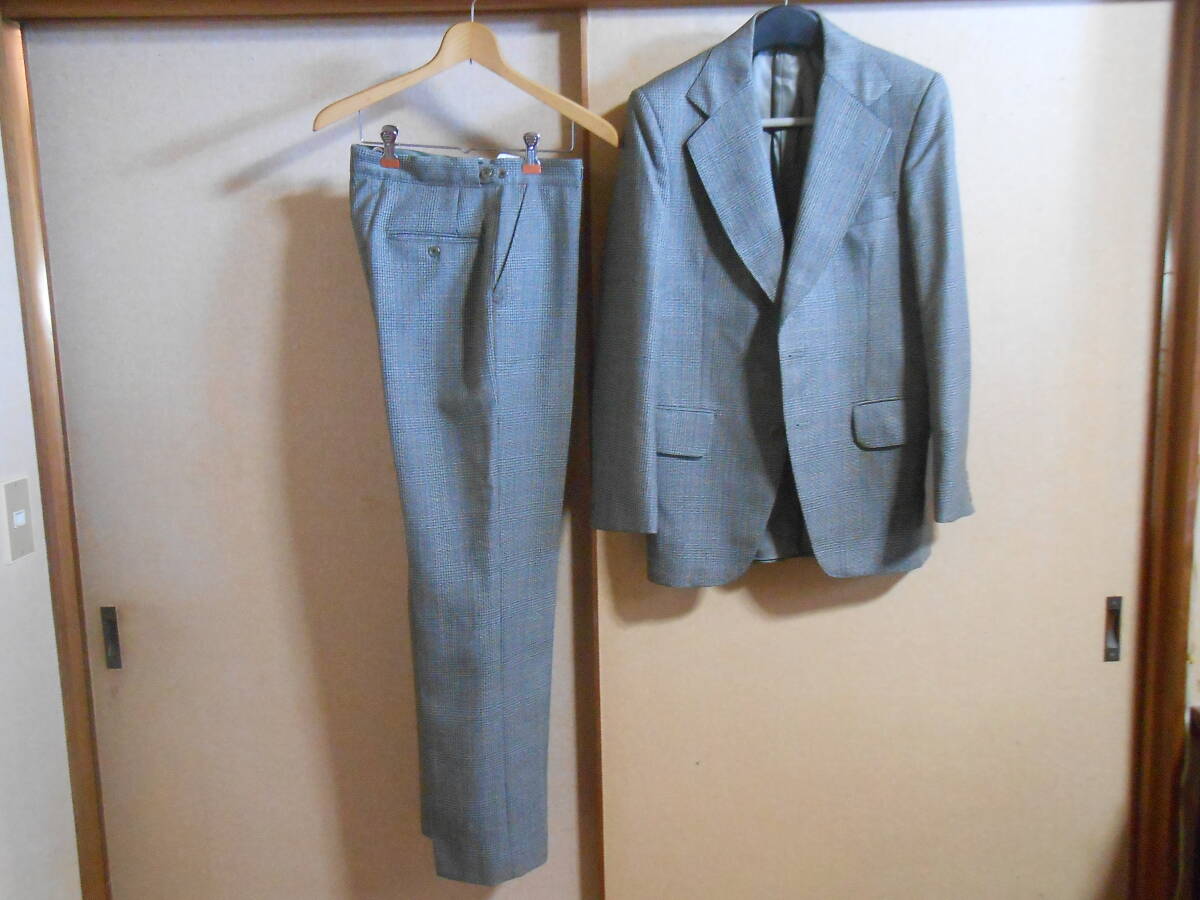 レア品　美品 英国老舗 ＤUNN＆CO　厚手ウール　ビンテージ　秋冬用スーツ　UK38相当　少し大きめのM/スリムなL位