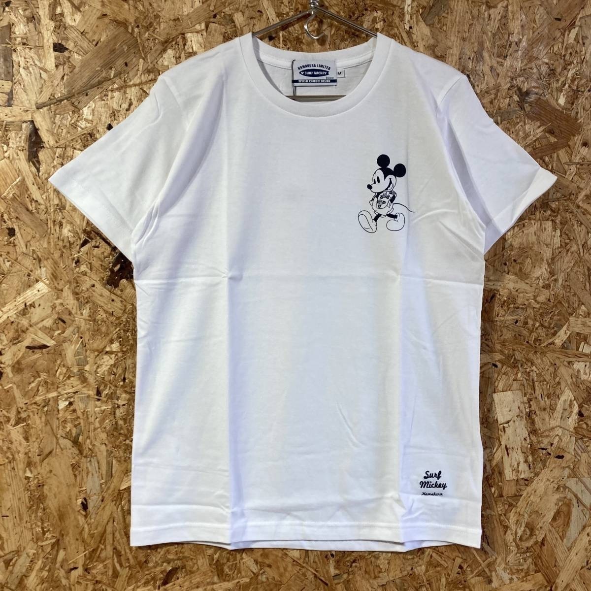 SURF MICKEY Disney KAMAKURA LIMITED 半袖 Tシャツ M ホワイト 3 鎌倉 限定 刺繍 サーフ ミッキーマウス ディズニー アロハ 紫陽花