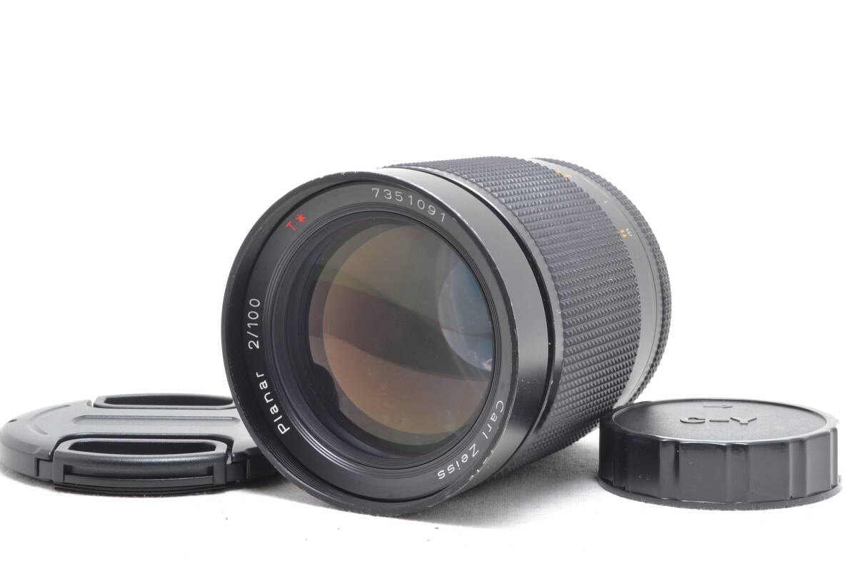 希少品 美品 コンタックス Contax Carl Zeiss Planar T* 100mm f/2 MMJ レンズ C/Y マウント #0147拍卖