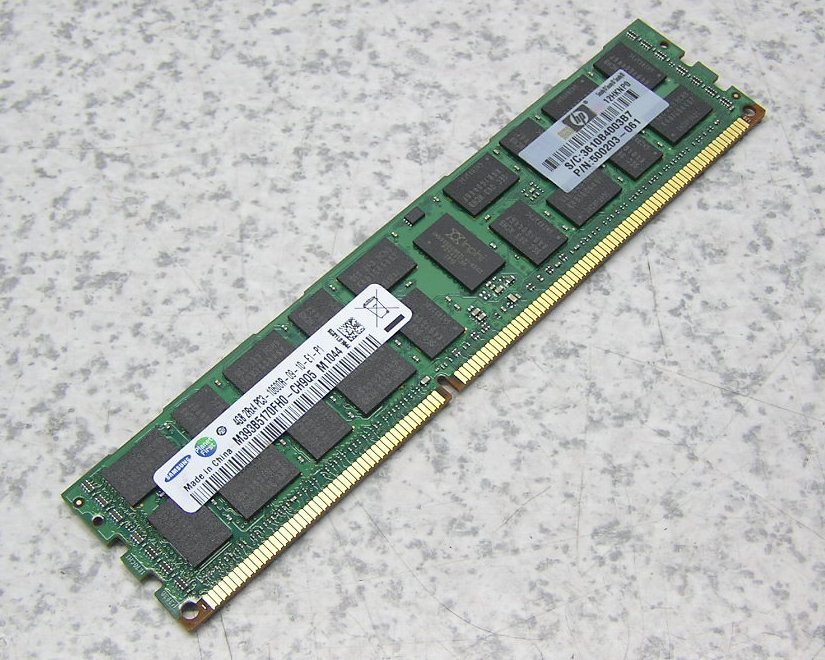 ■15枚入荷 SAMSUNG/サムスン サーバー用メモリ 4GB 2Rx4 PC3-10600R-09-10-E1-P1/M393B5170FH0-CH9Q5 何枚買っても送料430円