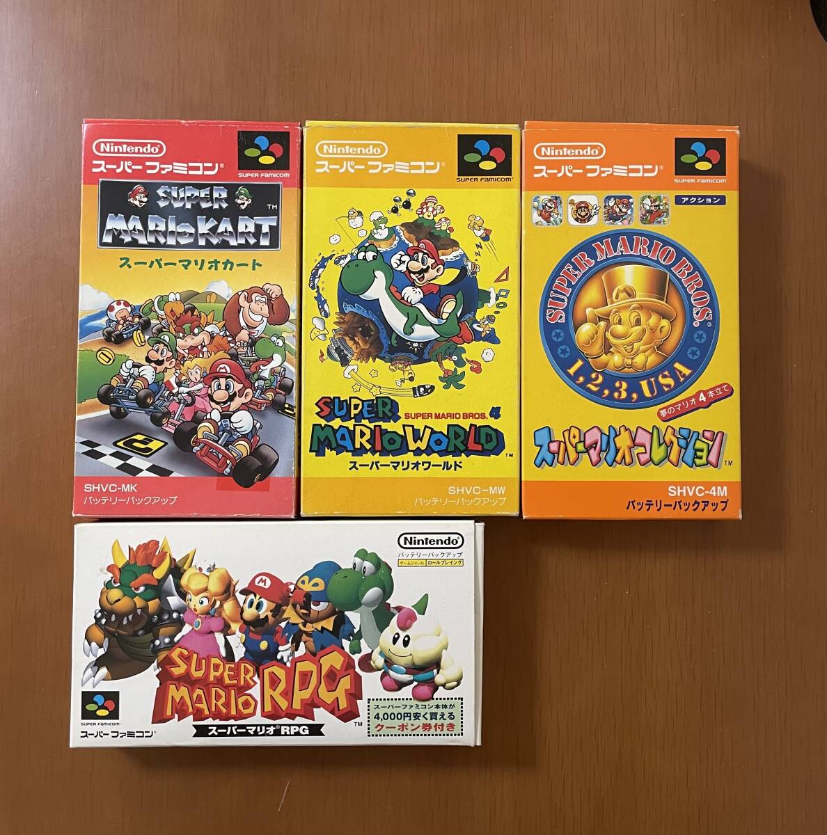 SFC 任天堂 スーパーマリオワールド・カート・コレクション・RPG 箱説付き スーパーファミコンシリーズ4本セット