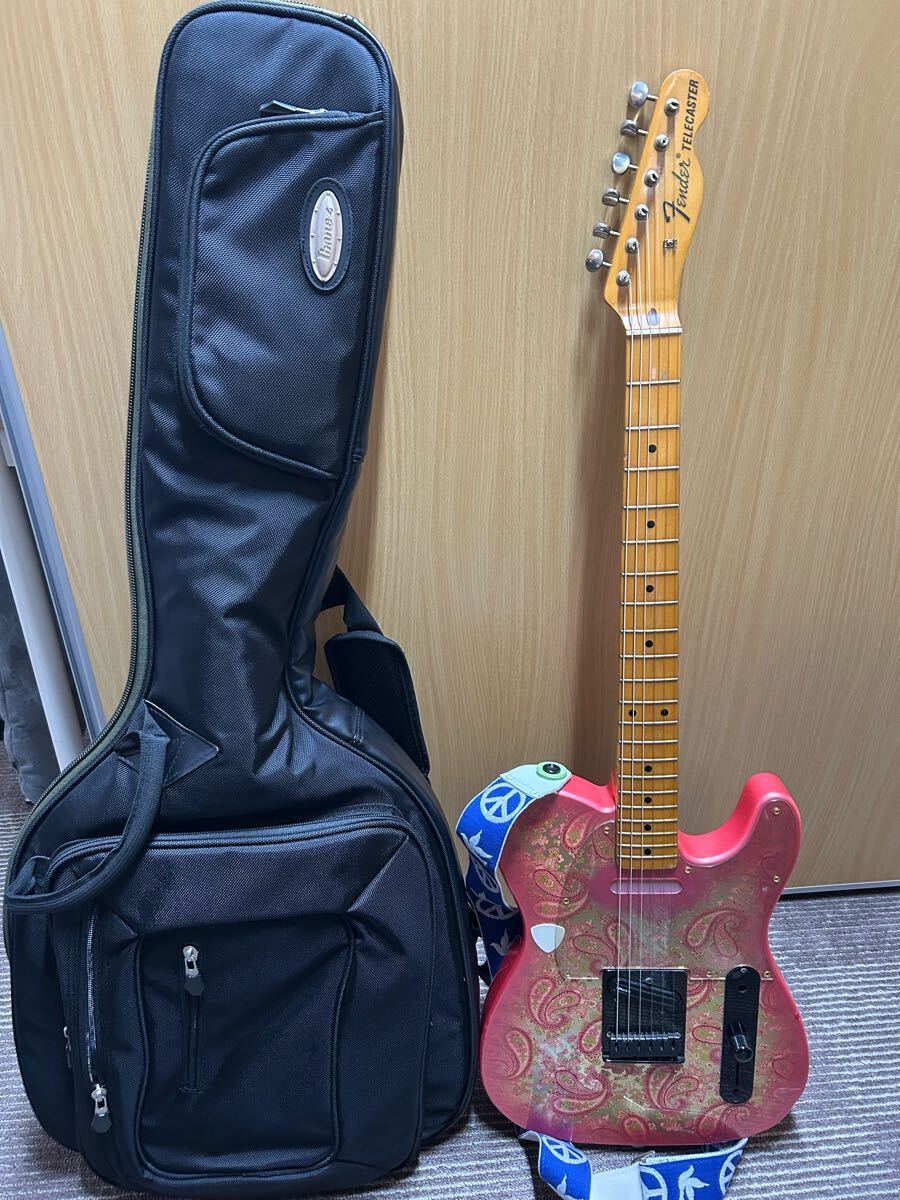 KS111】Fender Japan フェンダー　テレキャスター　エレキギター　ヴィンテージカスタム　ピンクペイズリー　ケース付き　 楽器　バンド　