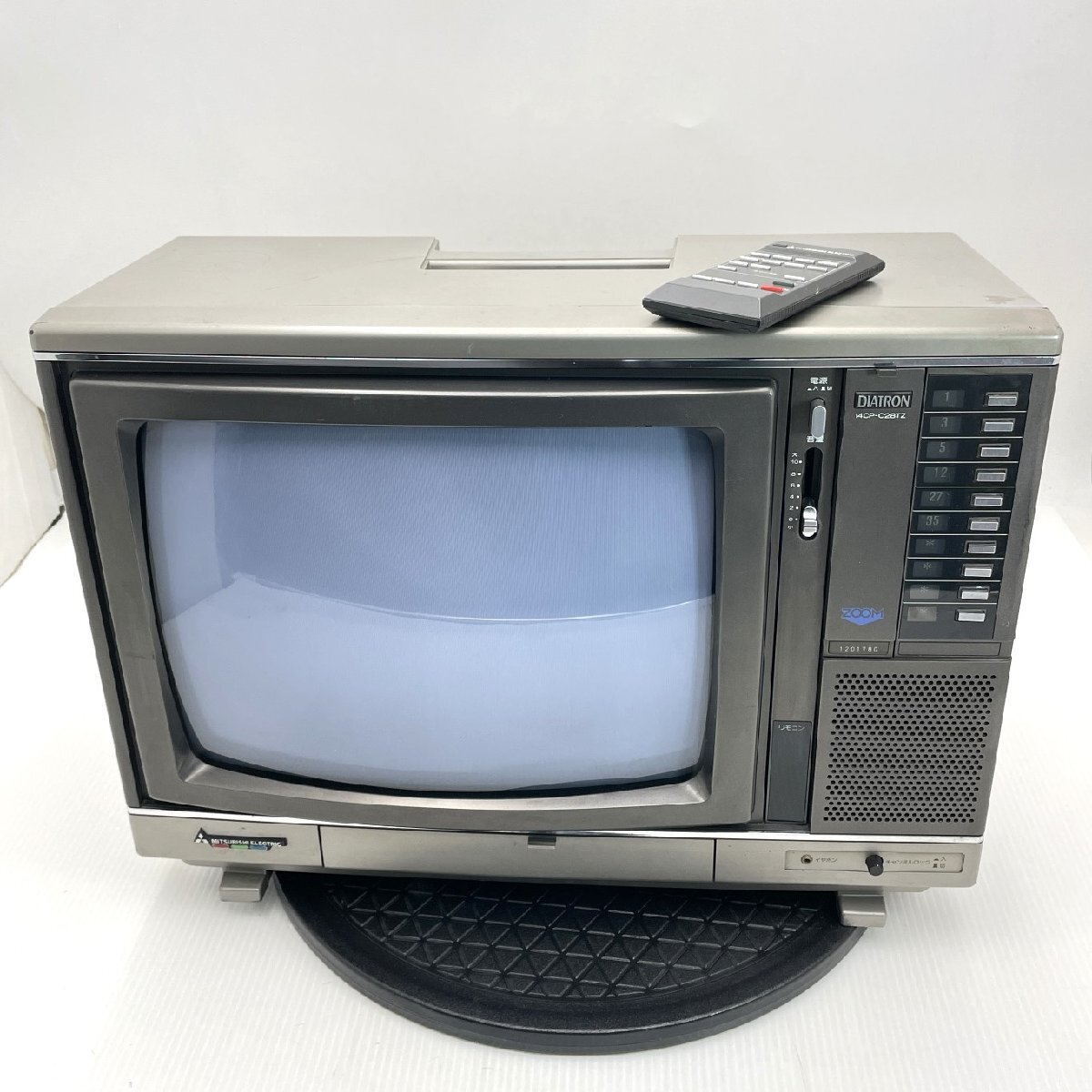 【ジャンク】レア品 三菱 カラーテレビ DIARON 81年製 通電なし リモコンあり 昭和レトロ【道楽札幌】