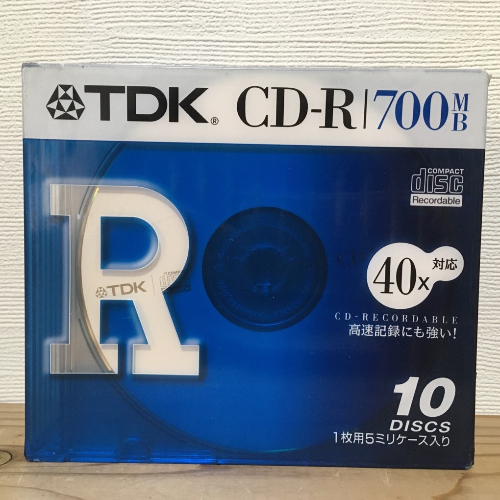 TDK CD-R80TFX10S R CD-R 700MB 10DISCS 1枚用5ミリケース入り 未開封品 包装破れ有 日本製 made in japan 国産