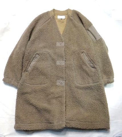 WILDTHINGS FLUFFY BOA RIB COLLAR JACKET ワイルドシングス ボアフリース コート パイルジャケット フラッフィーボアリブカラーコート