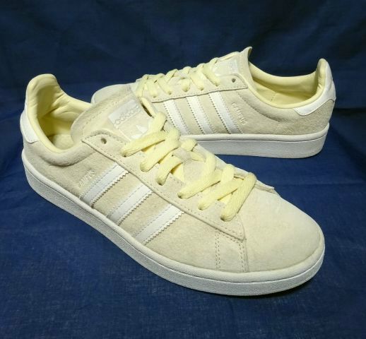 2017年 adidas ORIGINALS CAMPUS 24cm アディダス オリジナルス キャンパス スエード イエロー ホワイト 黄色 白 スニーカー 復刻