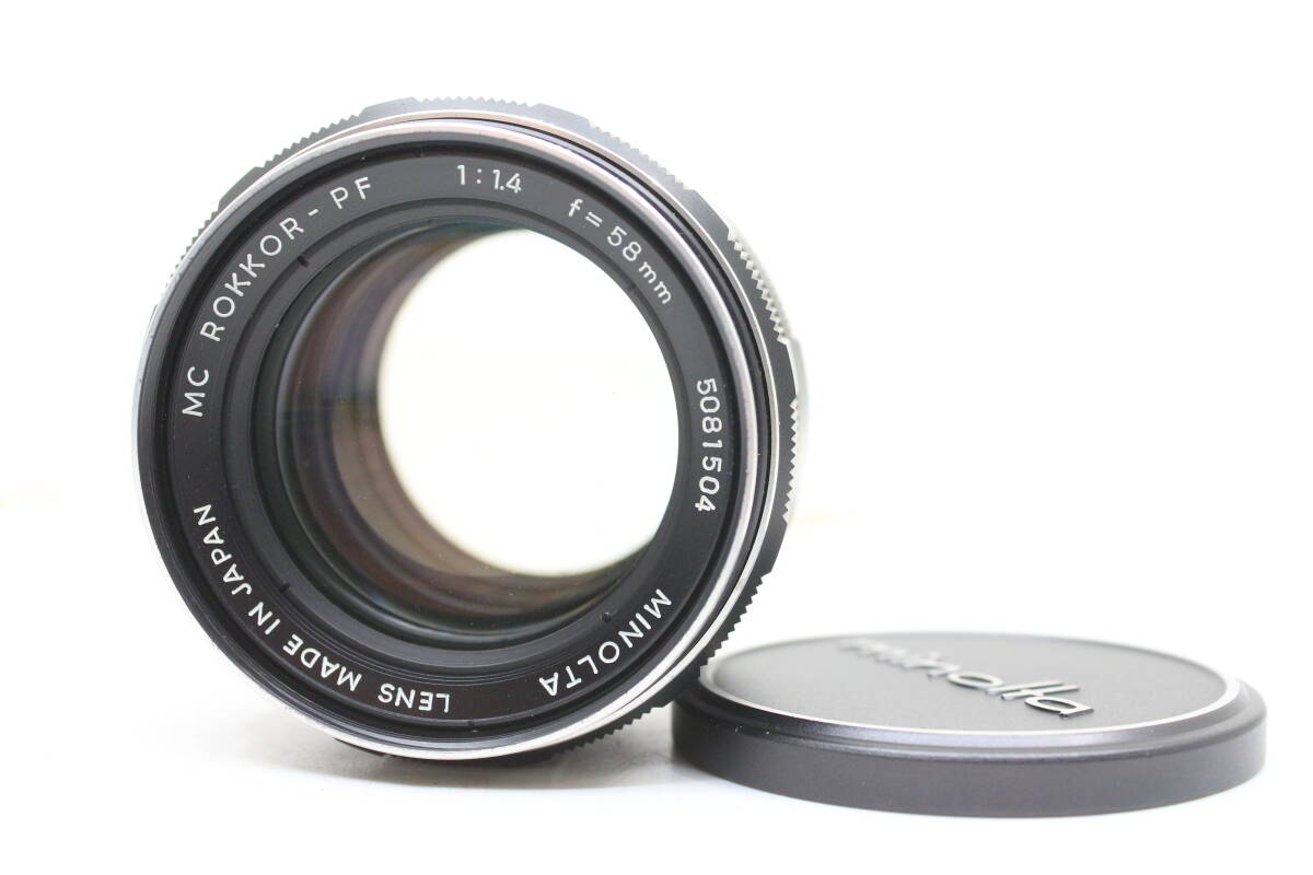 ★良品★MINOLTA ミノルタ MC ROKKOR-PF 58mm F1.4 銘玉！ ミノルタ 緑のロッコール！！ OK7447