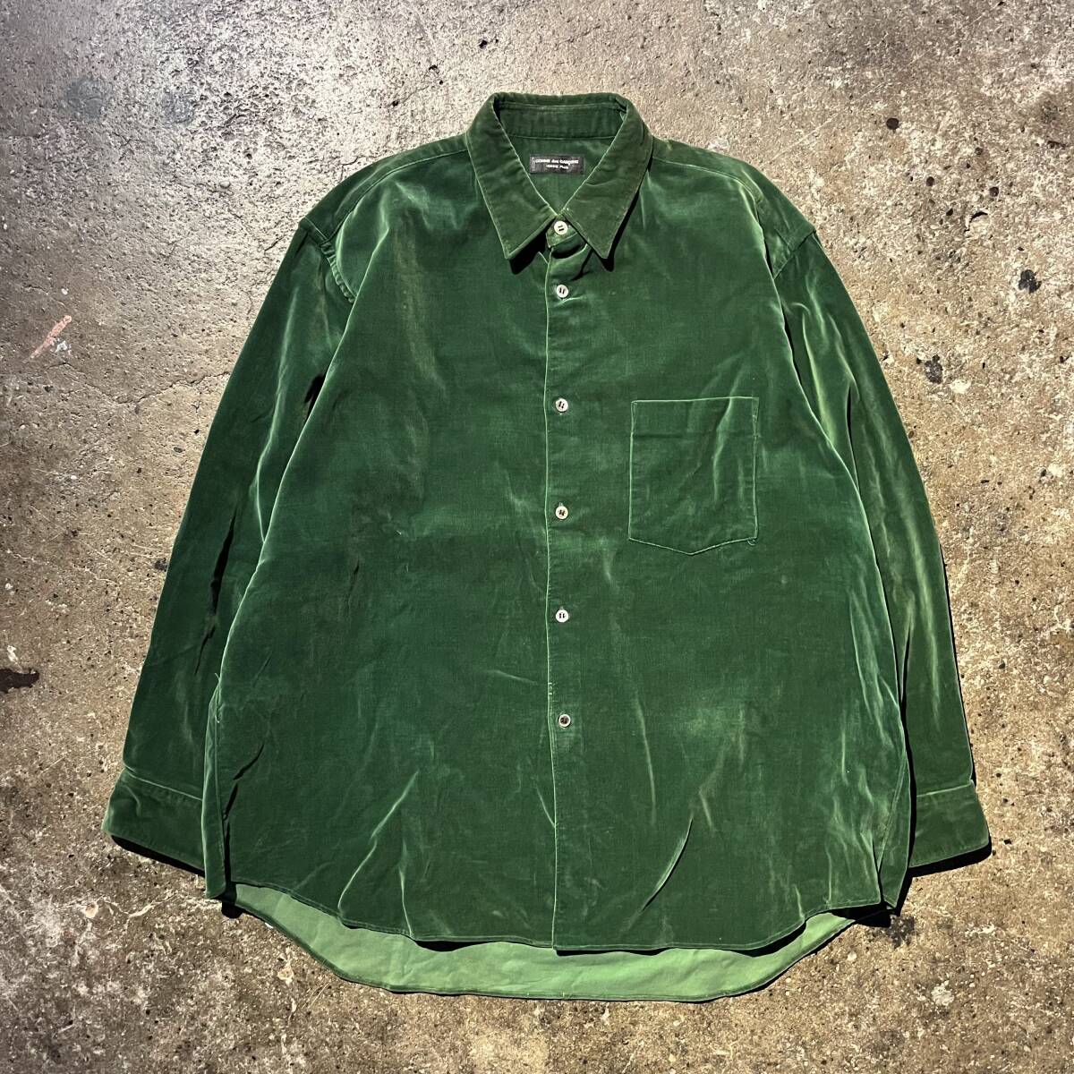 COMME des GARCONS HOMME PLUS 89aw コットンベルベットシャツ ベロア コムデギャルソンオムプリュス 1989aw AD1989 80s 