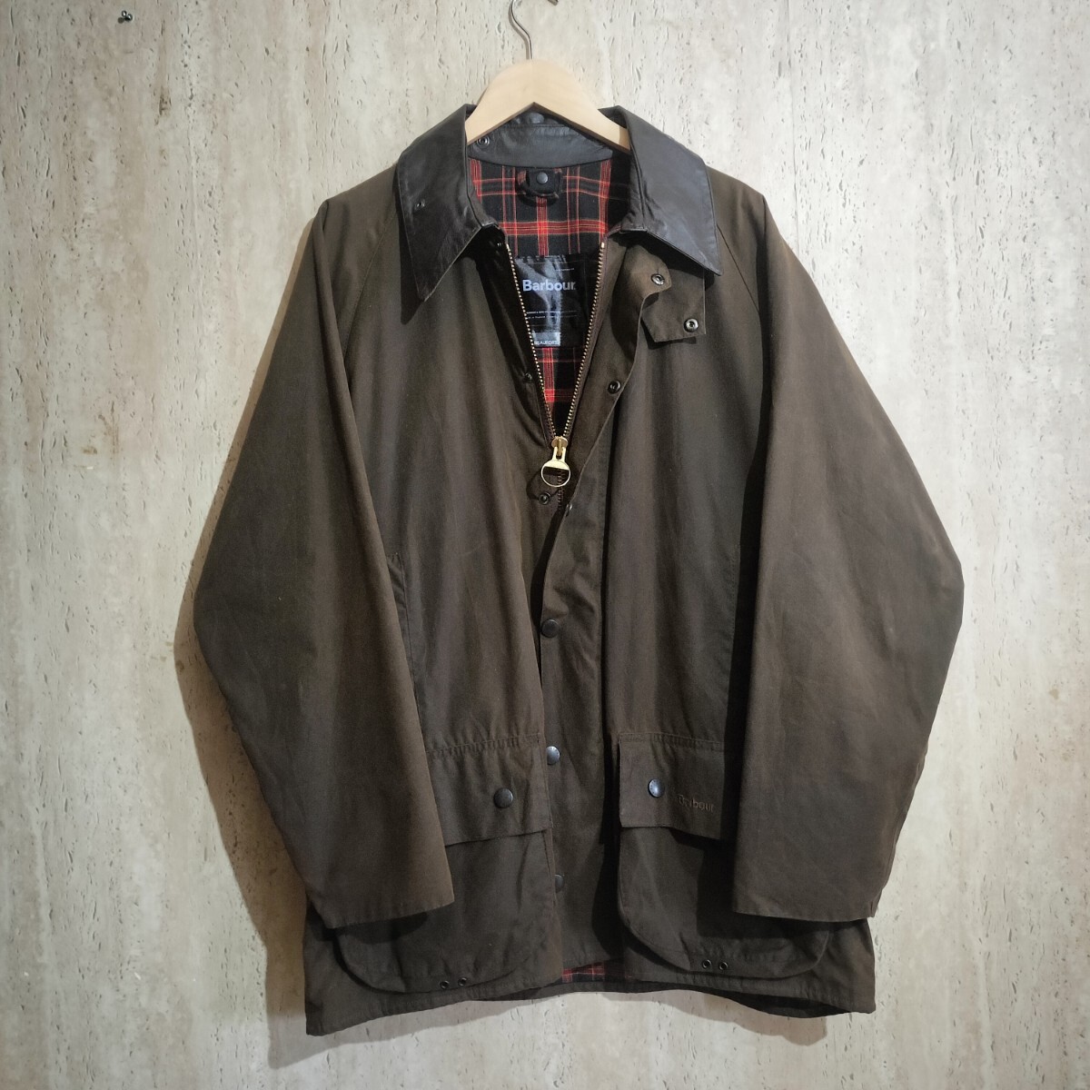 スペシャル 00s barbour beaufort c44 ビューフォート オリーブ　ブラウン　ビンテージ　バブアー　イギリス製　レザー
