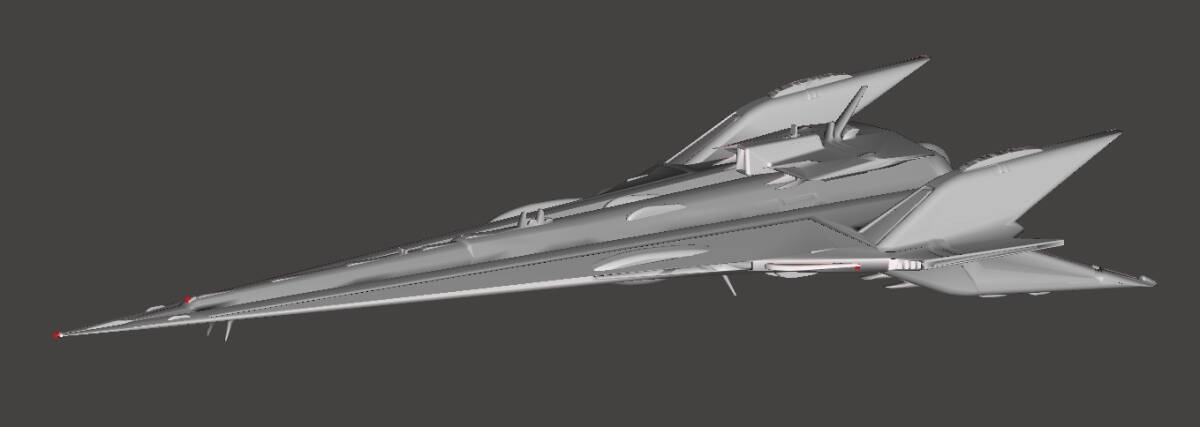 1/20000 メルトランディ 艦隊指揮用戦艦 大型戦艦 未組立・無塗装 3D PRINT meltran large battleship 宇宙船 宇宙戦艦 Space Ship