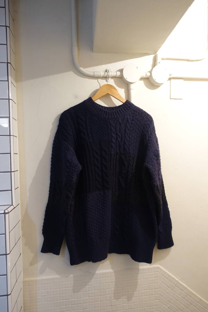 JUNYA WATANABE ジュンヤワタナベ ジュンヤ 21AW シェットランド×ウールアラン柄MIX クレイジーパターンケーブルニット WH-N007 