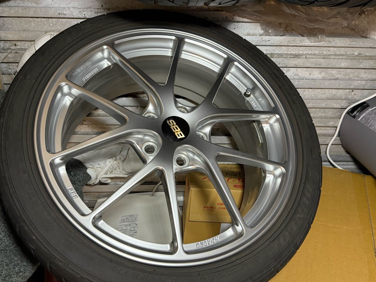BBS RI-A タイヤホイール4本セット　18×7.5J +48 5H-112 A020 夏タイヤ　DIREZZA 2019 8部山前後　冷暗所保管