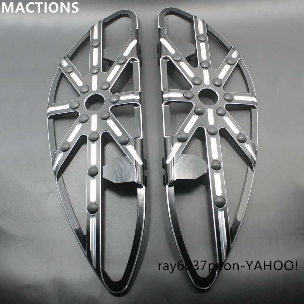 10ゲージフロアボードフットボード BLK ツーリング ソフテイル アレンネス ハーレー/FLHX / FLHT / FLTR /FLSTF/FLSTFB