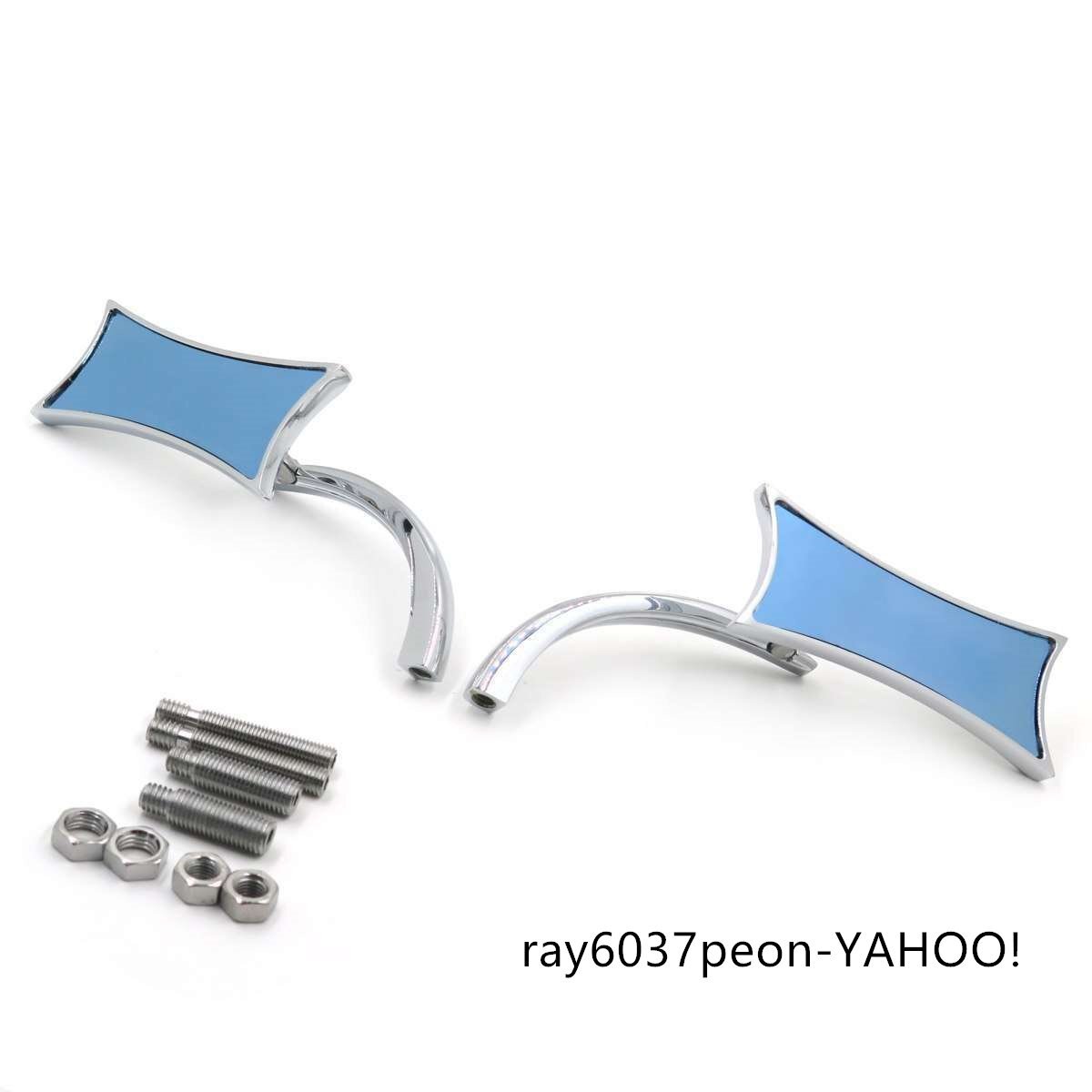 クローム 4point ミラー スポーツスター ダイナ ソフテイル ツーリング アレンネス ハーレー 4ポイント xl/fxd/fl/48/アイアン