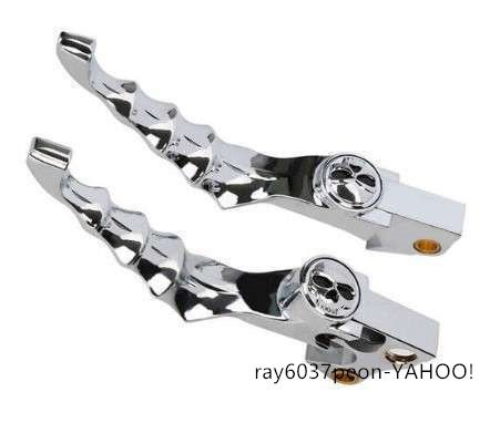 スポーツスター クローム クラッチ ブレーキ レバー スカル クリアキン ゾンビ 2004年～13 xl883 xl1200 48 アイアン フォーティエイト