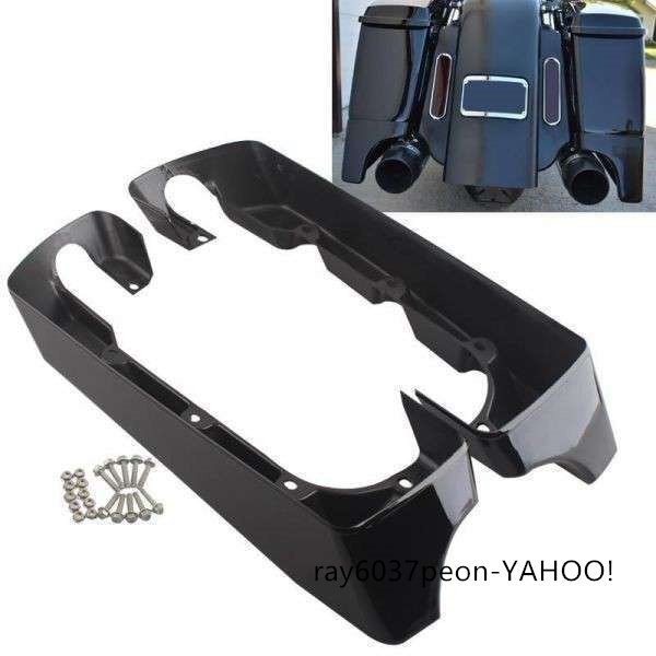 ハーレー ツーリングモデル用 サドルバッグエクステンション（延長キット）塗装済 ブラック/1994年～2013年/FLHX/FL