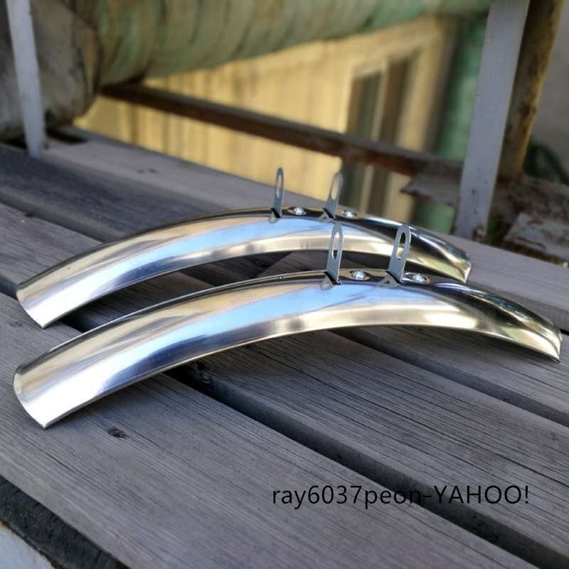 ロードバイクフェンダー シルバー 1 ペアフロントとリアレトロ 27 インチ 700C ピスト自転車フェンダー自転車実用的なパーツ