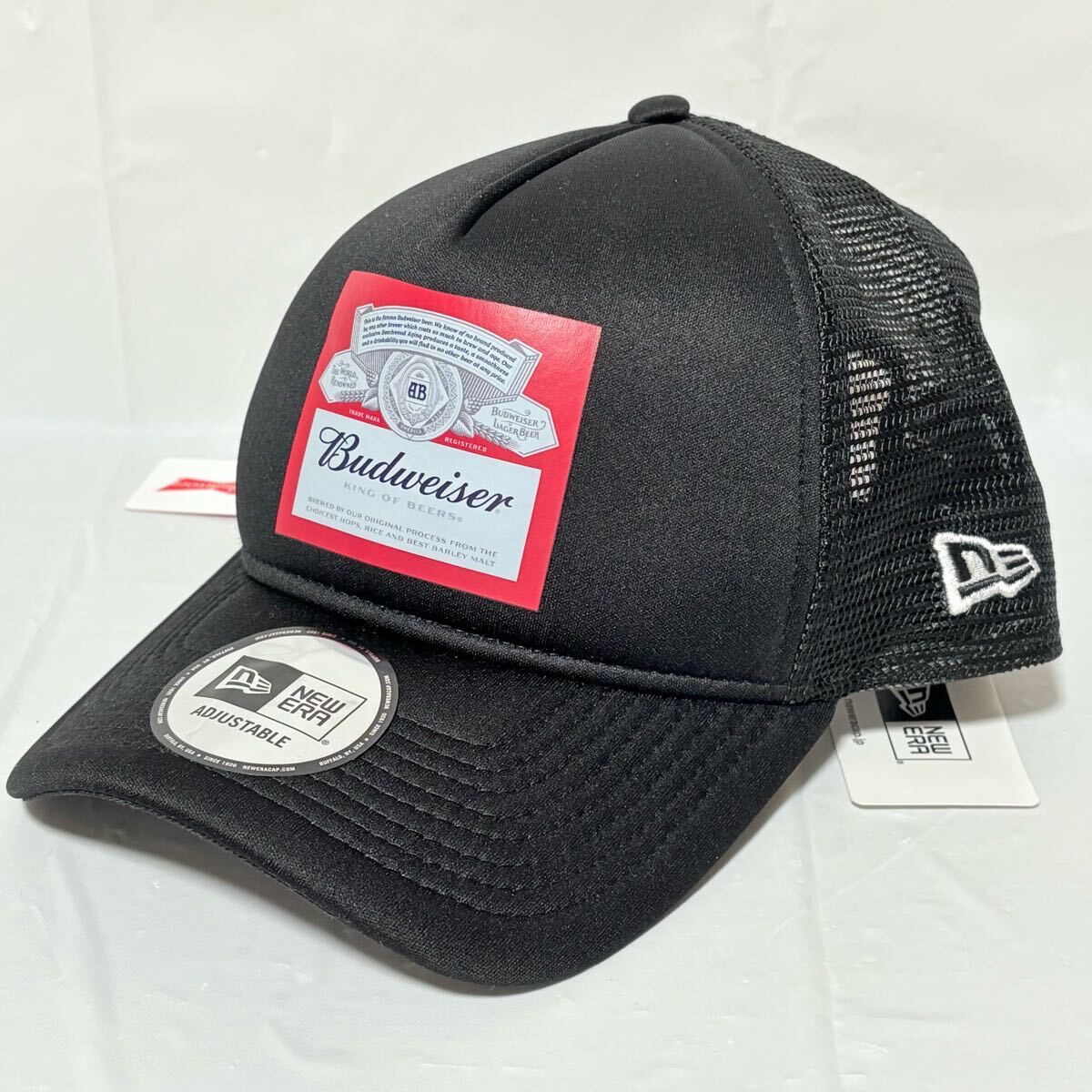 美品未使用タグ付き　NEWERA×Budweiser メッシュキャップ　ニューエラ　バドワイザー 帽子 スナップバック　メンズ　紳士