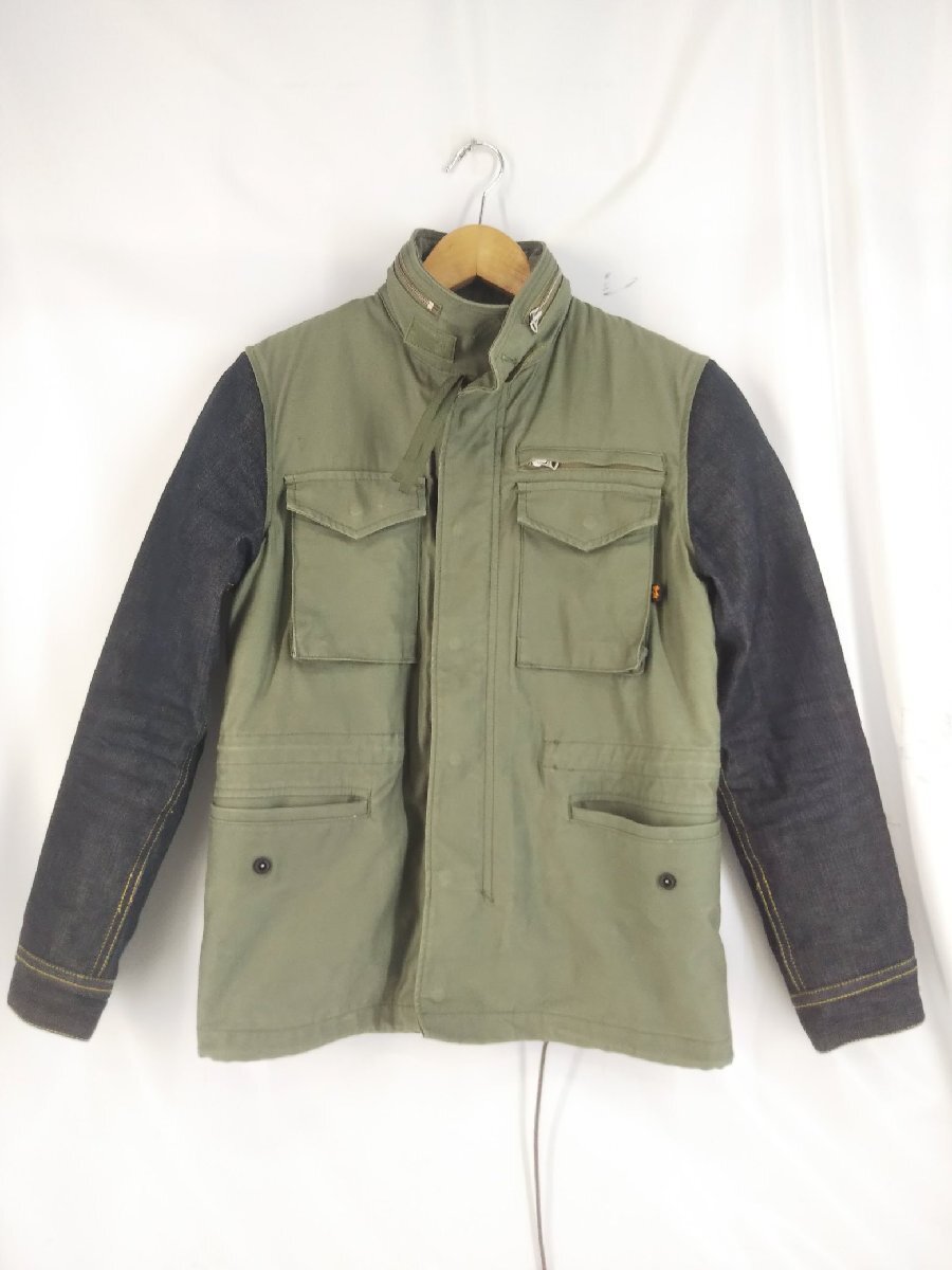 ALPHA INDUSTRIES × Lee　アルファ リー M-65 ミリタリージャケット Sサイズ デニム切替 裏ボア