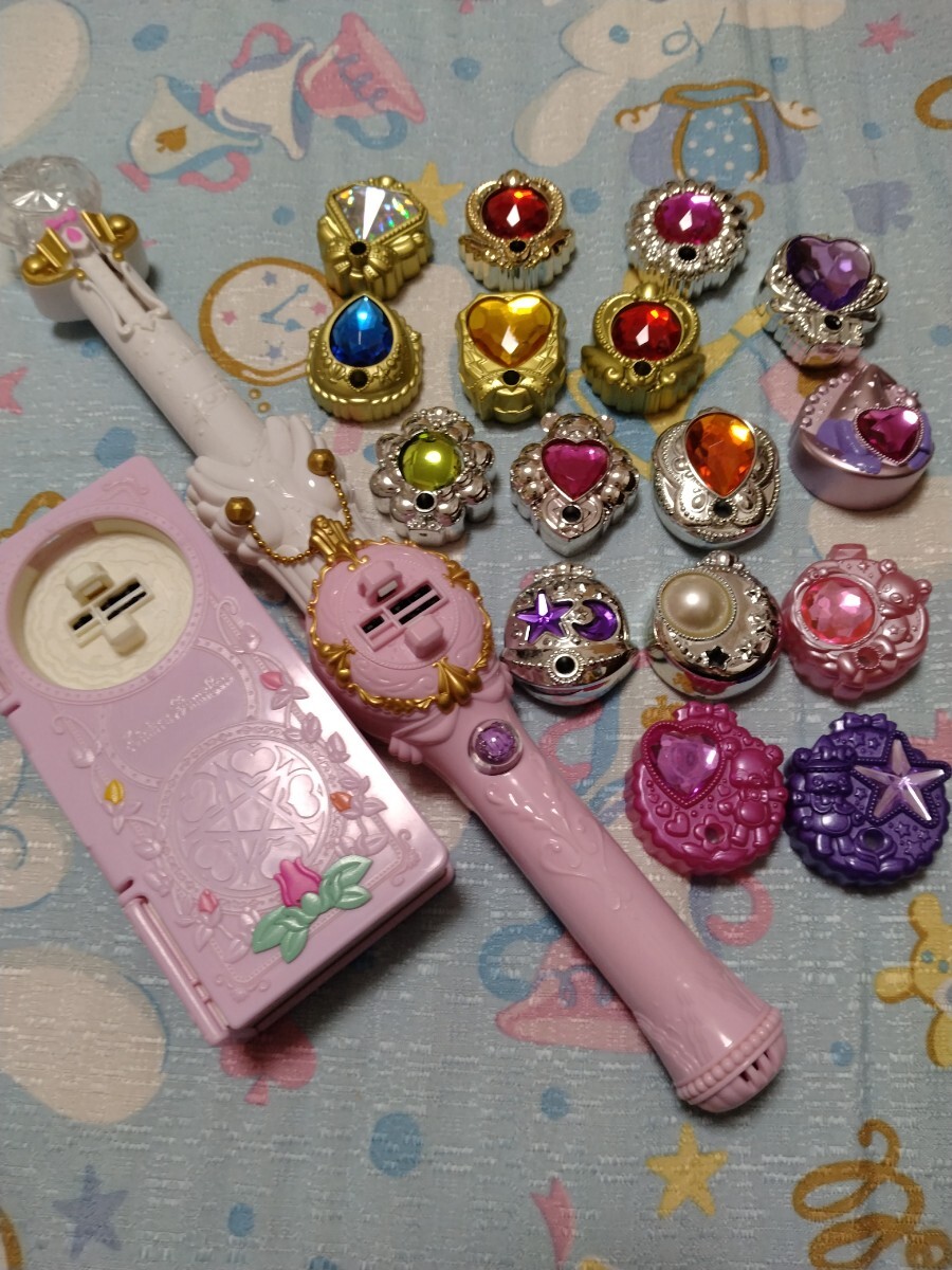 送料無料　魔法つかいプリキュア　リンクルステッキ リンクルスマホン　リンクルストーン１６個セット 玩具版　動作確認済み