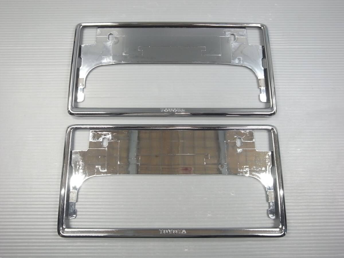 トヨタ純正オプション ナンバーフレーム 中古品 ２枚セット　K6210-799FX　 K6210-799GX