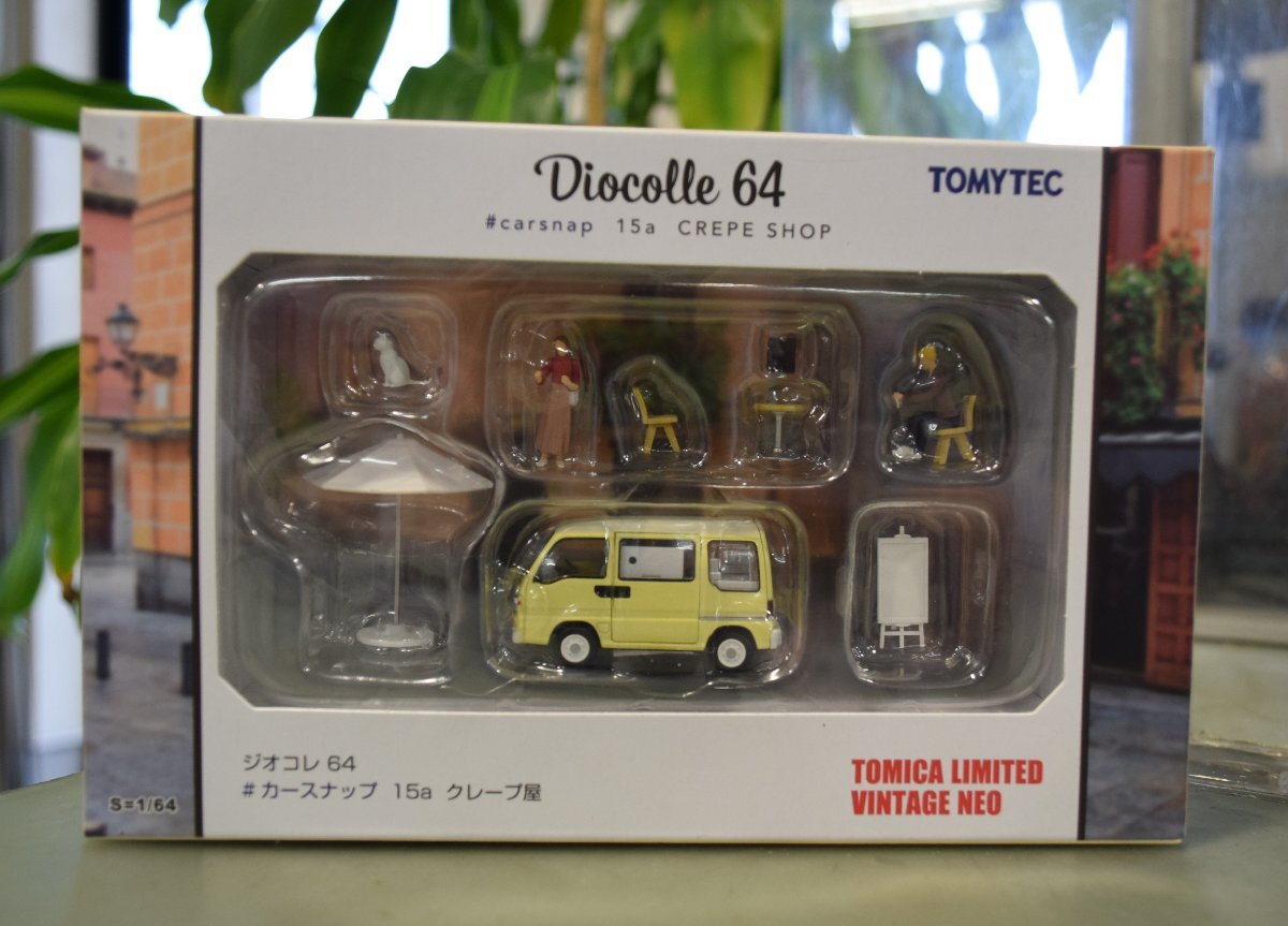 TOMYTEC 1/64 ジオコレ64 カースナップ15a クレープ屋 スバル サンバー ディアス クラシック 移動販売車 パッケージ＝弱凹み 傷み有り