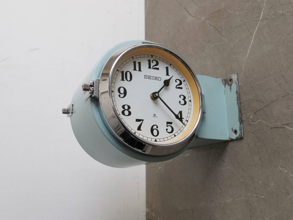 両面時計 seiko 掛時計 クオーツ交換済み セイコー SEIKO インダストリアル 公共施設 駅舎 船舶 -320