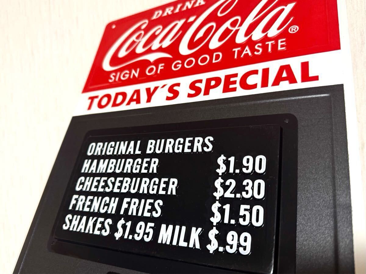 USA ハンバーガー プライスサイン ファーストフード ショップ インテリア エンボス 看板 アメリカン雑貨 カフェ レトロ 検:マクドナルド