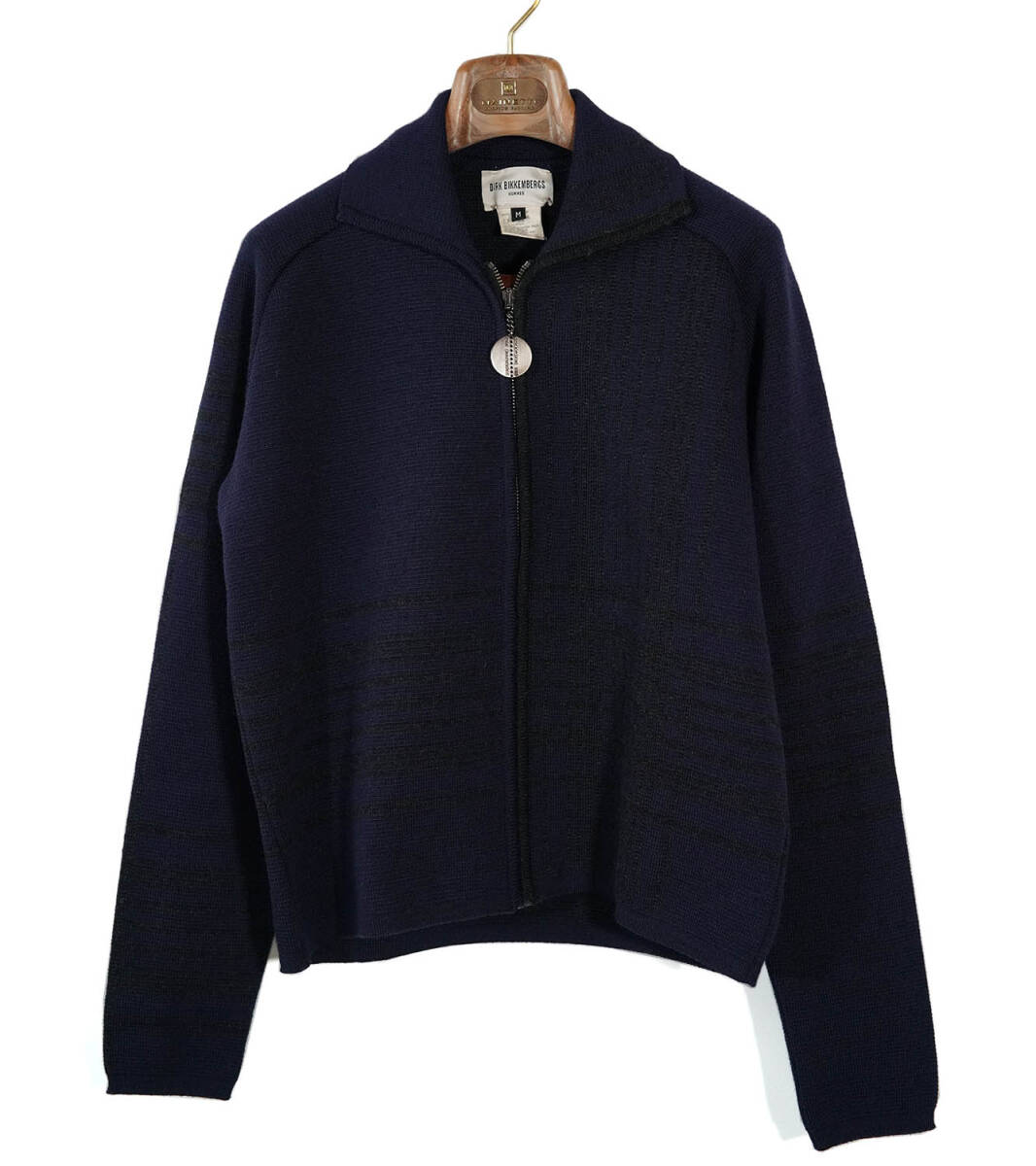 「 ベルギー製 90s DIRK BIKKEMBERGS チャーム ジップアップ ニット セーター カシミア ウール 」ダークビッケンバーグ Mサイズ