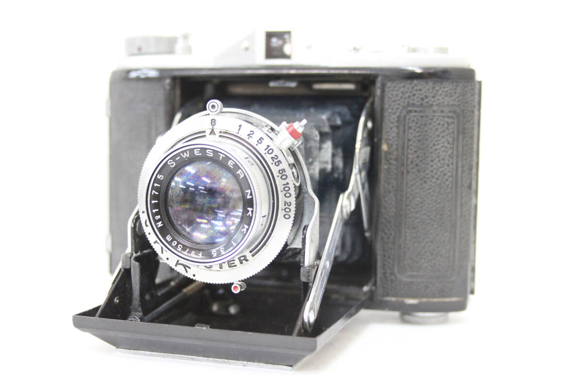 【訳あり品】 NKK WESTER SIX S-WESTER 7.5cm F3.5 蛇腹カメラ M2895