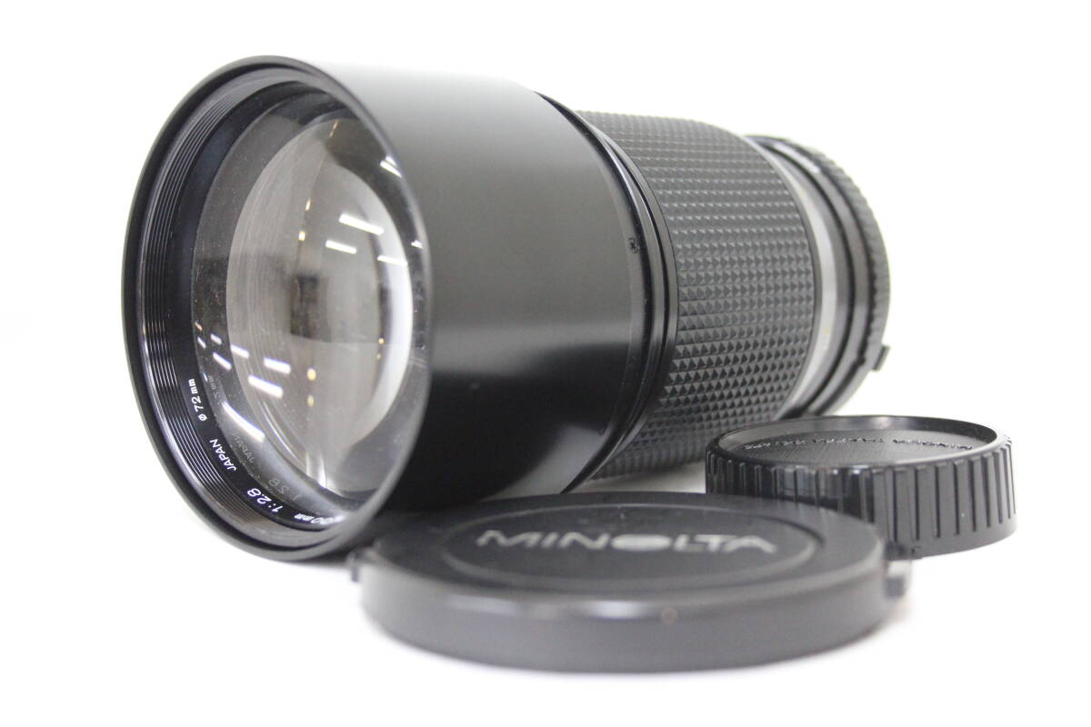 【外観美品】 ミノルタ Minolta MD 200mm F2.8 前後キャップ付き レンズ M2934