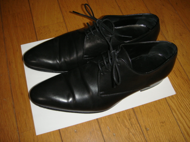 美品 廃盤 レア Dior HOMME ディオールオム メンズ レザーシューズ ビジネスシューズ ドレスシューズ ダービーシューズ 本革 革靴 黒 箱 40