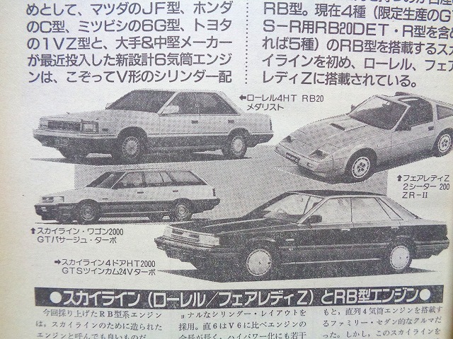 【RB型エンジン】エンジン整備マニュアル RB20DET R31スカイライン★HR31 GTS-R グループA★オートメカニック 1988年9月