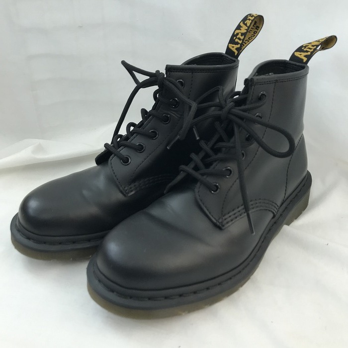Dr.Martens レースアップ ブーツ 男女兼用 ウィメンズ SH06W レザー ブラック 表記サイズ：UK6 25.0cm [jgg]