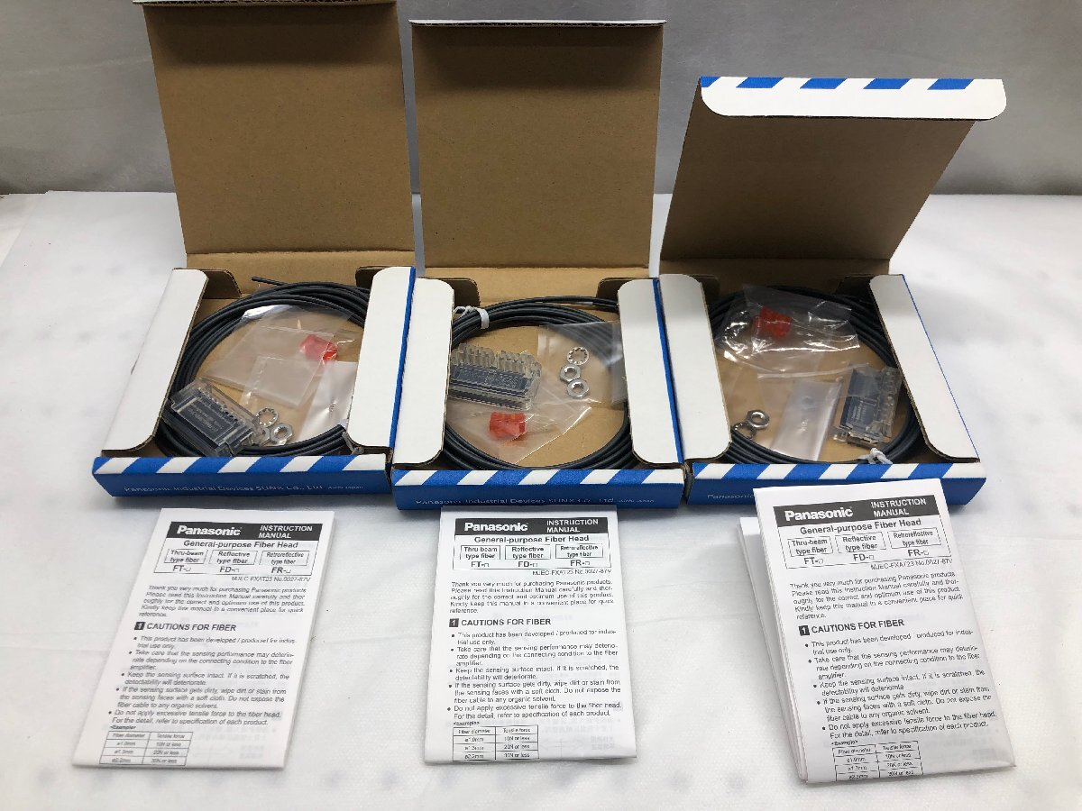 Panasonic パナソニック 汎用ファイバヘッド 反射型ファイバ FD-61G ネジ型ファイバ 3個まとめ