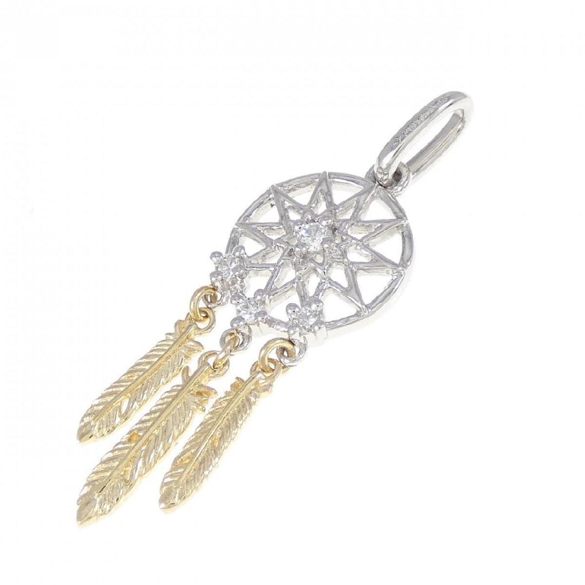 PT/K18YG ダイヤモンド ペンダント 0.05CT