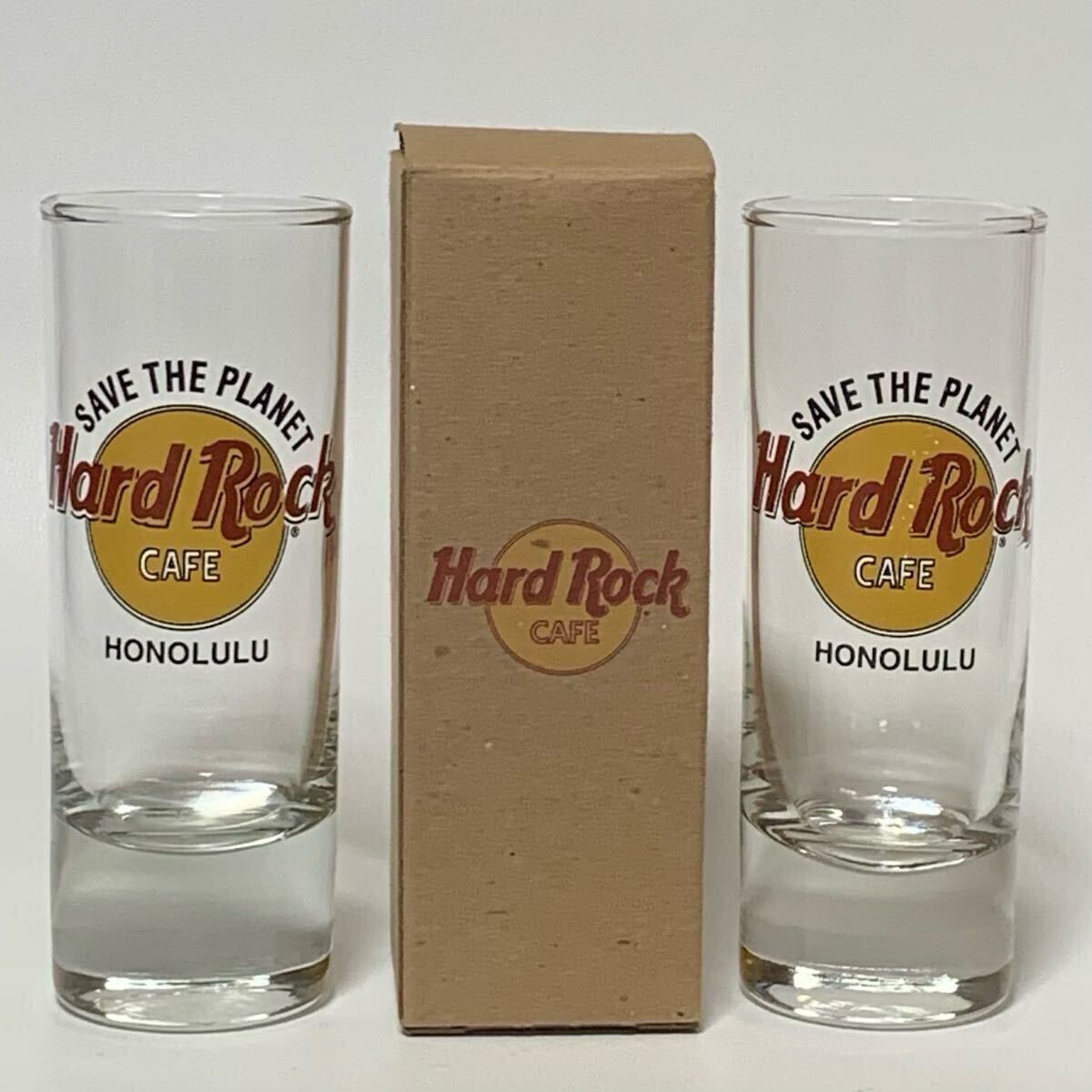【Hard Rock Cafe】ハードロックカフェ ショットグラス セット 未使用 箱付き グラス コップ アメリカ HONOLULU USA ホノルル ハワイ