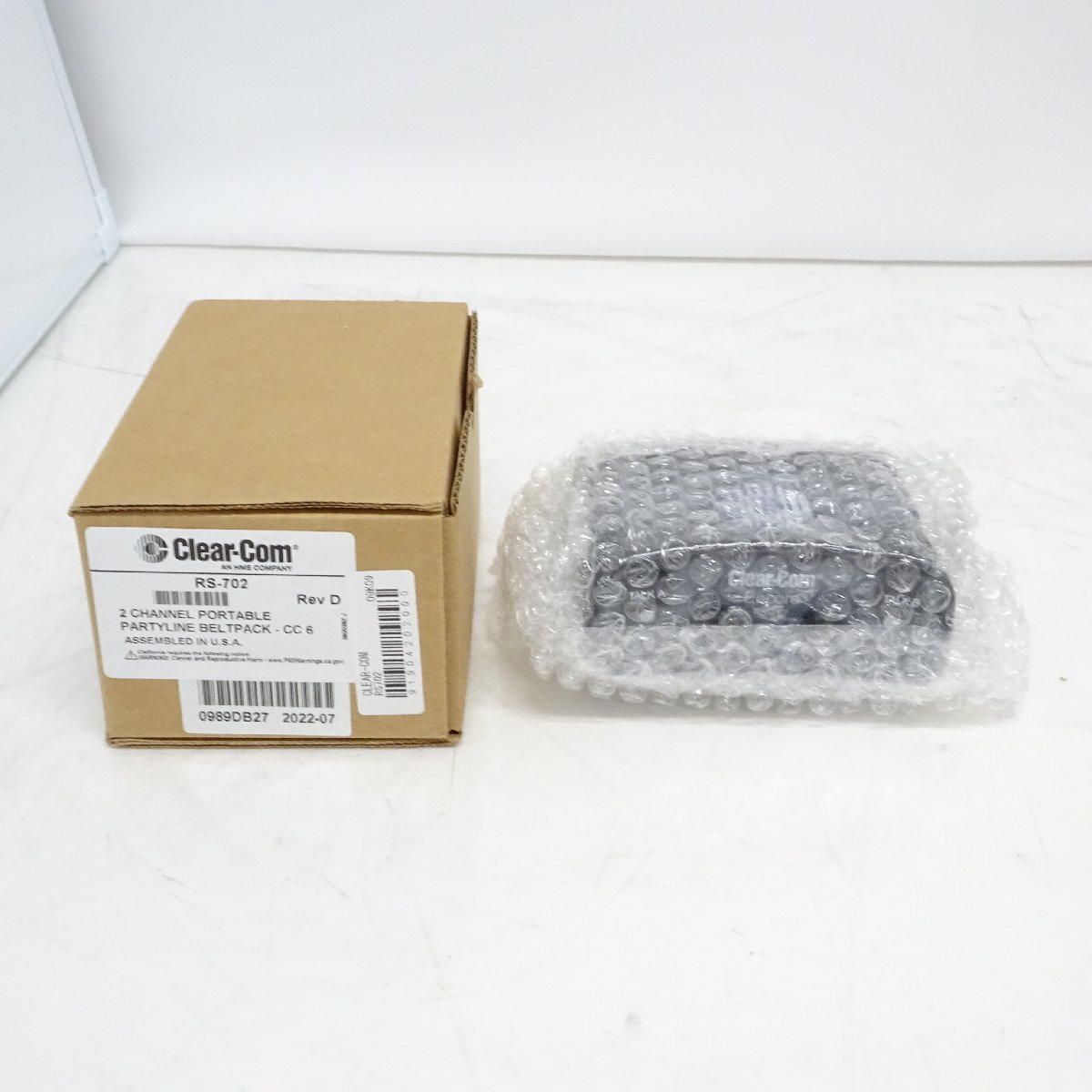 Clear-Com RS702 （RS-702） 2chベルトパック クリアーカム ベルトパックステーション【未使用/内装未開封品】#417819