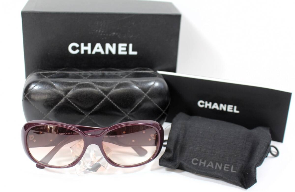 Y6670#◆中古美品◆CHANEL シャネル ココマーク カメリア サングラス 5113-A