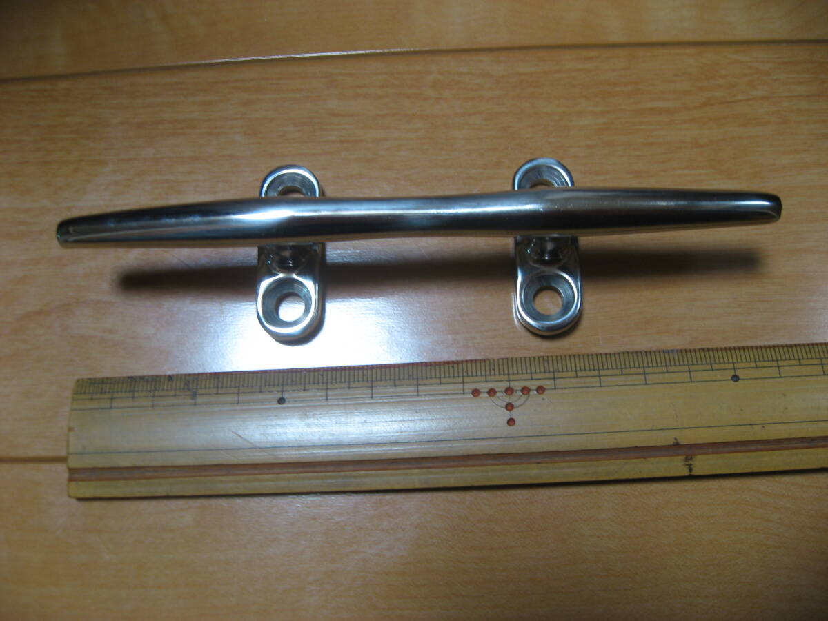大きなクリート15.5cm。ヨット、ボートなどの。ステンレス製