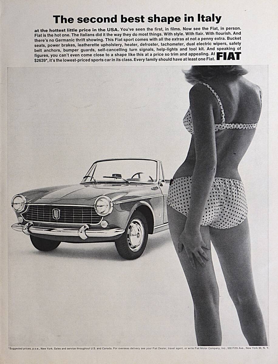 稀少！1965年フィアット広告/Fiat/イタリア車/旧車/Z